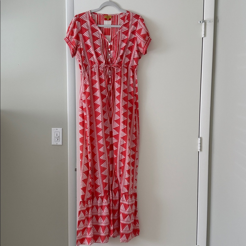 Roberta Roller Rabbit Orange and White Striped Dress